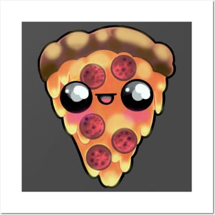 Happy Pizza Slice Posters and Art